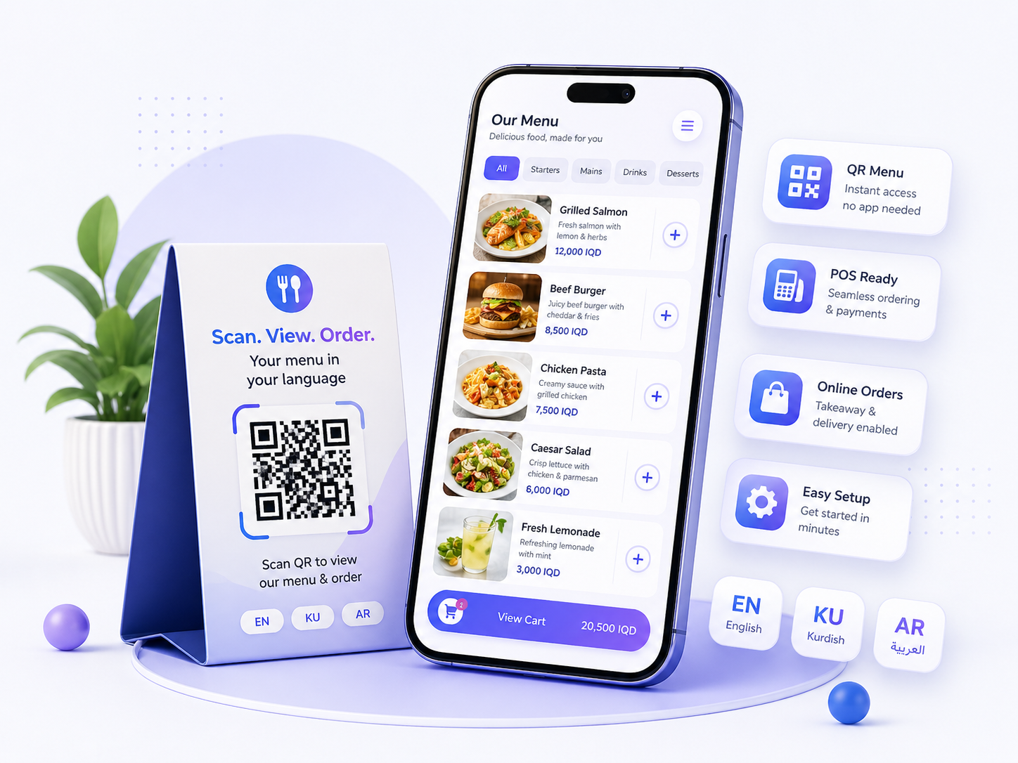 QR menu system for restaurants in Iraq and Kurdistan